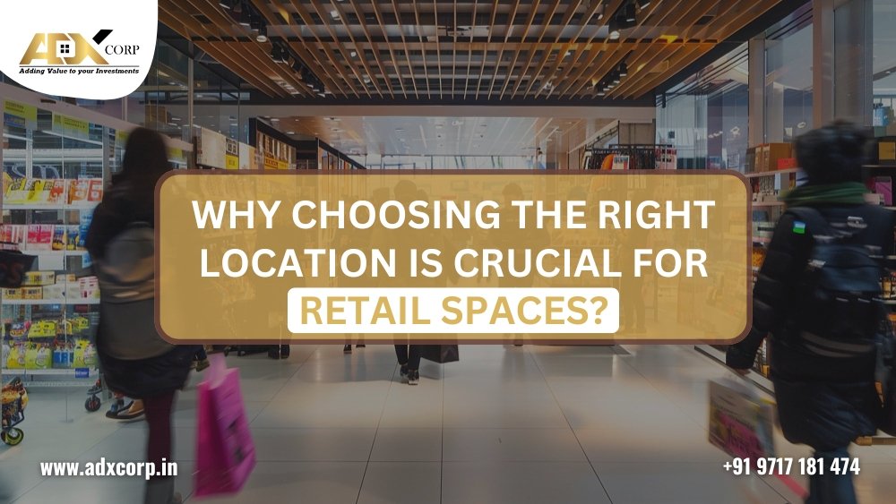 Retail spaces in a busy shopping center emphasize the importance of choosing the right location for business success.