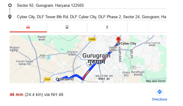 Sector-92-Gurgaon-to-Cyber-City